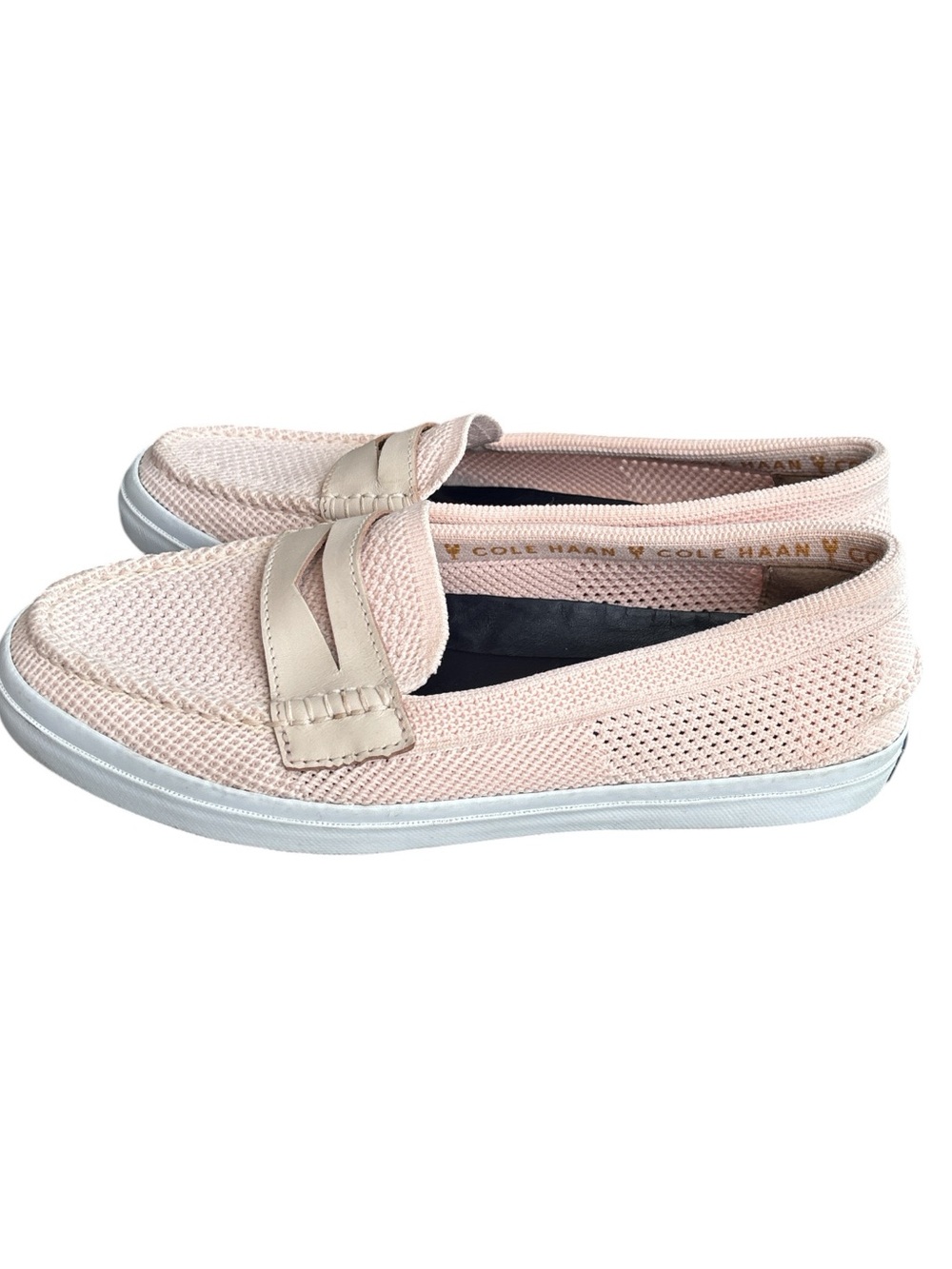 Cole Haan Pinch Weekender LX Stitchlite Pink Mesh Slip-On Penny Loafers 8.5 B